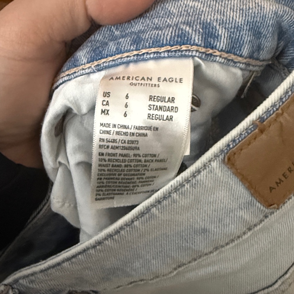 American Eagle jeans NWT STRIGD super high rise baggy wide leg ankle jeans 6 - Picture 10 of 10
